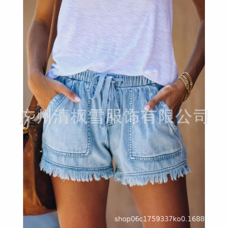 Thin denim skirt