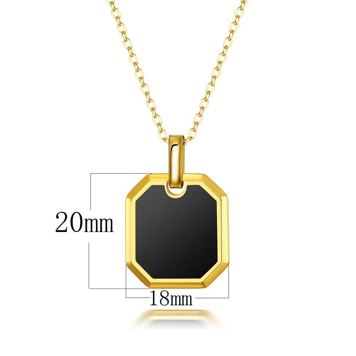 23g Weight 304 Stainless Steel Pendant Material Retro Geometric 304 Stainless Steel Plating Men's Pendant Necklace Men Pendant Necklaces