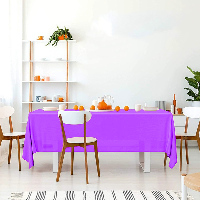 Mantel Desechable de Color Sólido, Mantel de Plástico PE Impermeable y Resistente al Aceite, Engrosado, para Hotel, Hogar, Fiesta, Venta al por Mayor, Mesa de Comedor