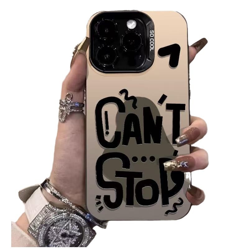 Nuevo estilo europeo y americano aplicable iPhone 16 funda para teléfono móvil Apple 15promax/14 anti-caída 13pro12 graffiti inglés