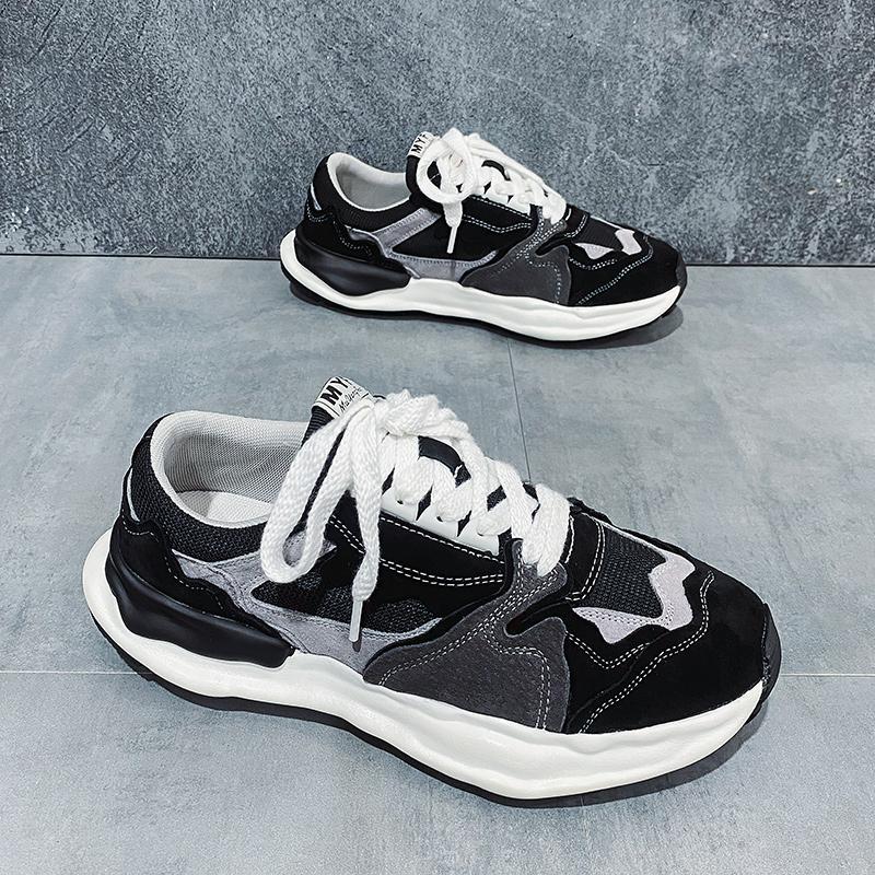Trendy Men's Shoes Summer New Low-Top Mesh Breathable Comfortable Casual Soft Sole Fashion Korean Style Lace-Up Internet Celebrity Shoes Men