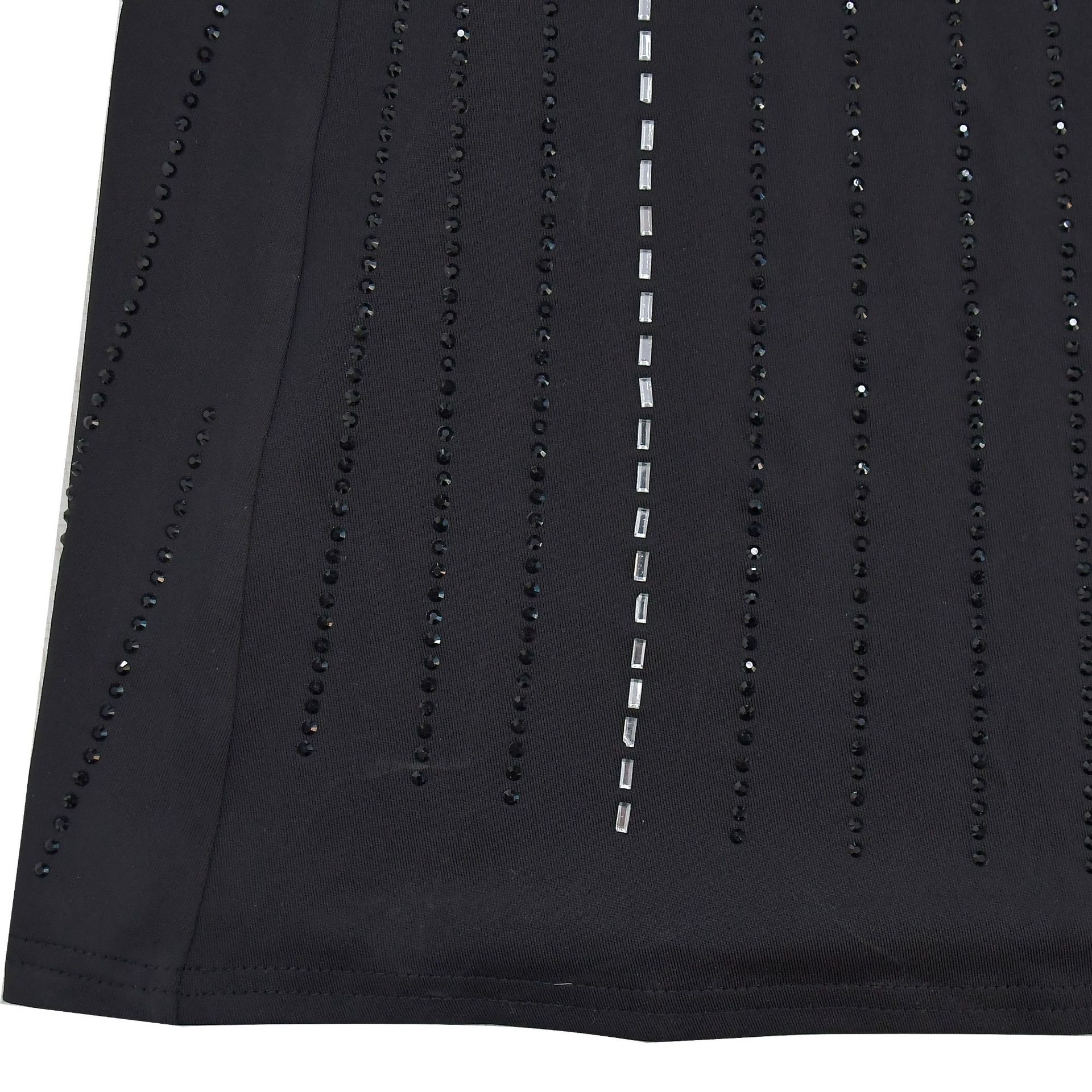 Robe moulante ornée de strass pour femme – Robe de soirée sexy à manches longues, élégante et glamour._voghion.com