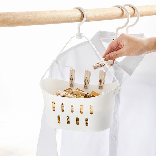 Dormitory hanging basket home creative hanging basket single hook storage basket with hook bathroom basket bath basket storage hollow hanging basket