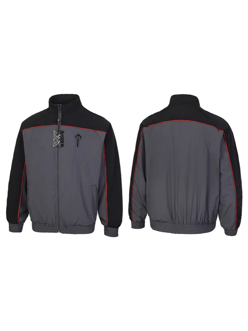 国境を越えた潮牌Trapstarスポーツレジャースーツ刺繍ロゴジッパーカーディガン