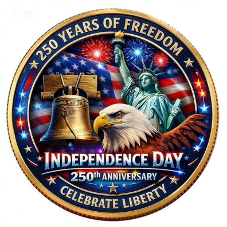 Moneda acrílica conmemorativa del 250 aniversario de la fundación de los Estados Unidos Moneda Estatua de la Libertad image 17