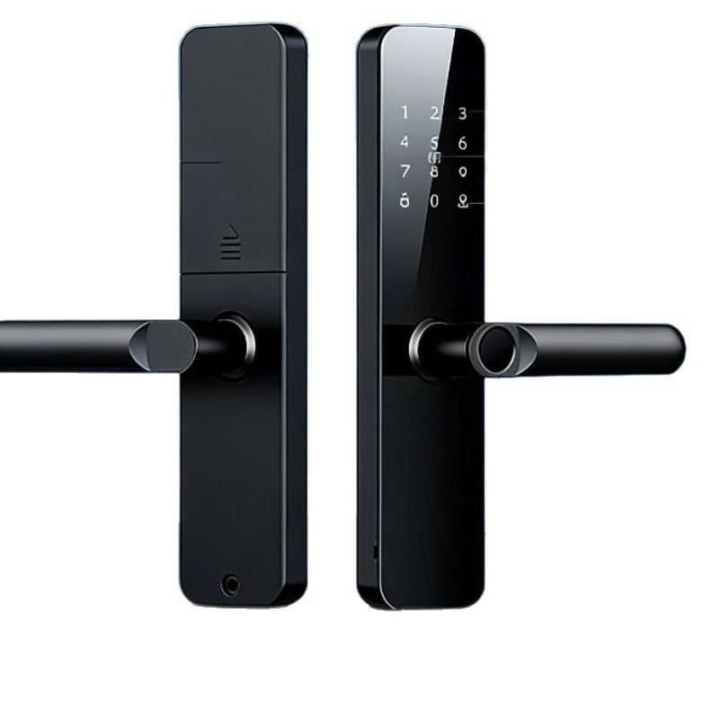 Cerradura Inteligente para Puerta de Madera con Huella Digital y Contraseña en Aleación de Aluminio para Apartamentos