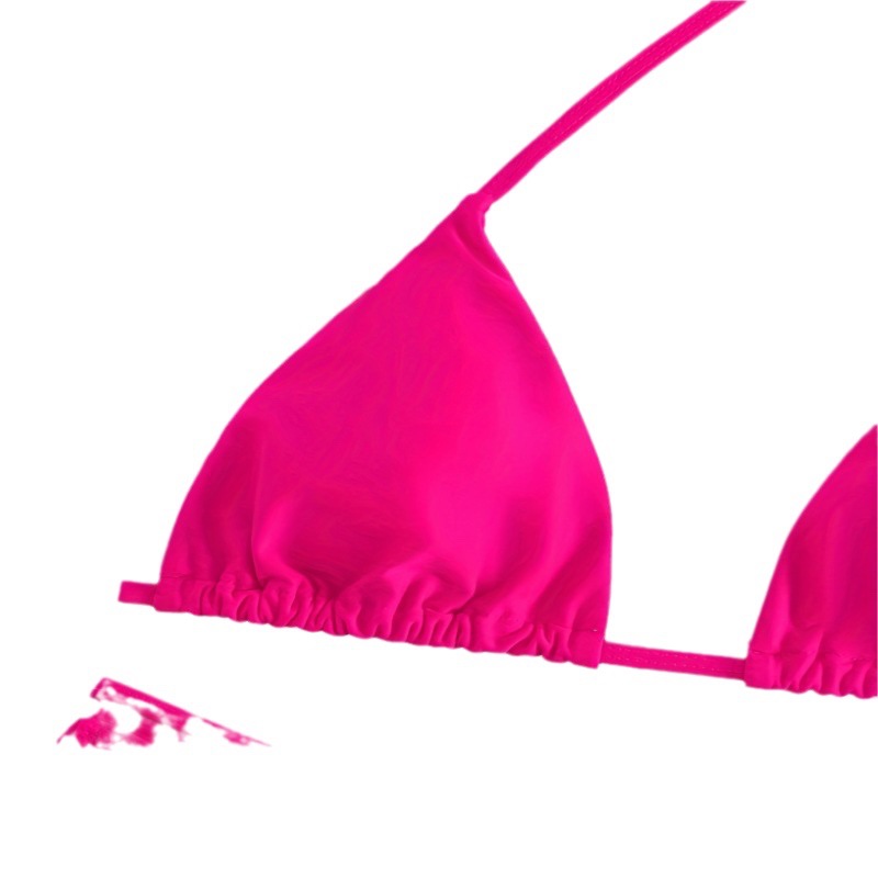 Traje de Baño Bikini 2023, Triangular, Espalda Descubierta, con Tiras, Bloques de Color, para Vacaciones en la Playa, Venta al por Mayor, Suministro Exclusivo Transfronterizo