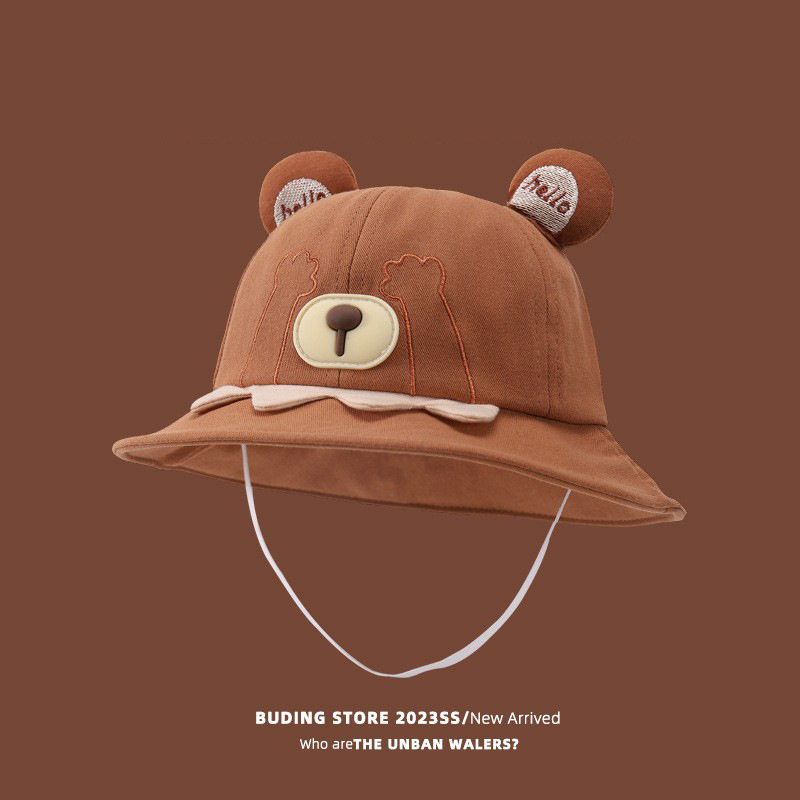Sombreros para bebés primavera y otoño sombreros para bebés sombreros para bebés varones sombreros para bebés osos sombreros para niños al aire libre sombreros de pescadores