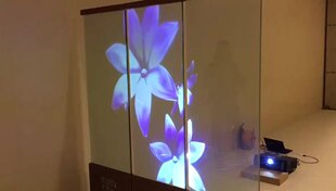 Holographic Projection Film Mirror Integrated Stereo Holographic Window Advertising Film Rear Projection Film Sticker 45 Degree Reflective Film