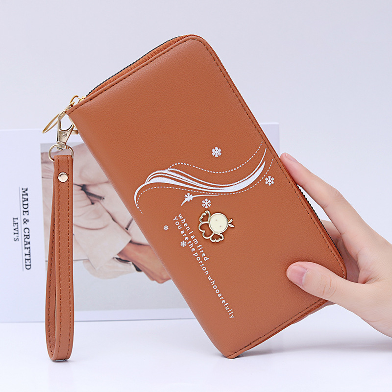 New Wallet Women's Long Simple Fashion Zipper Bag Can Hold Mobile Phone Clutch Bag Mother Bag Large Capacity Wallet
