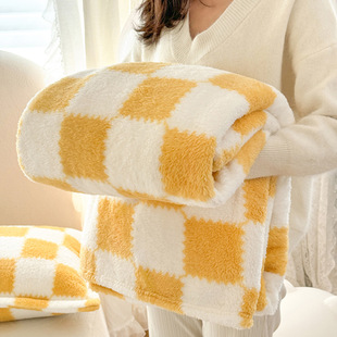 Autumn and Winter New Thickened Flannel Comfortable Cotton Fleece Cross-border Long Fleece Blanket Cover Blanket Panda Fleece Prellis Casual Blanket