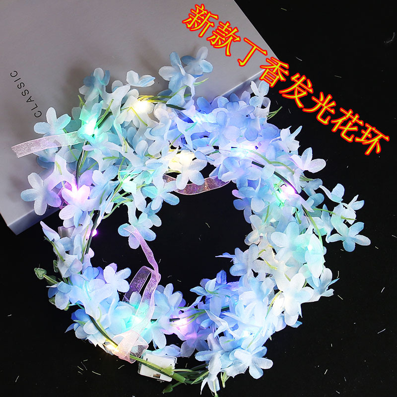 2024 nueva flor de clavo brillante guirnaldas turísticas foto toque escénico mercado nocturno puesto venta caliente de niñas bandas de cabeza