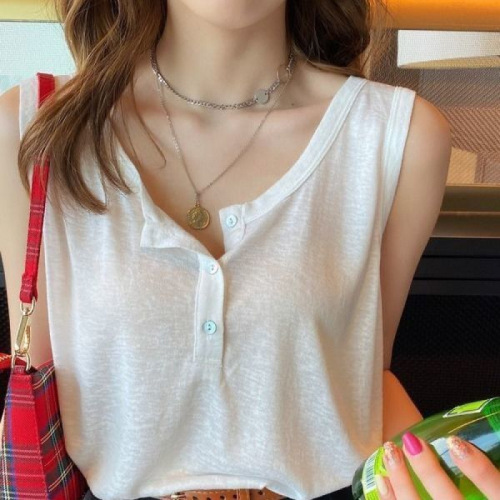 New Style Korean Pure Black Loose Straps Bralette for Women as Underwear Sleeveless Top for Casual Wear, Versatile Outer Shirt