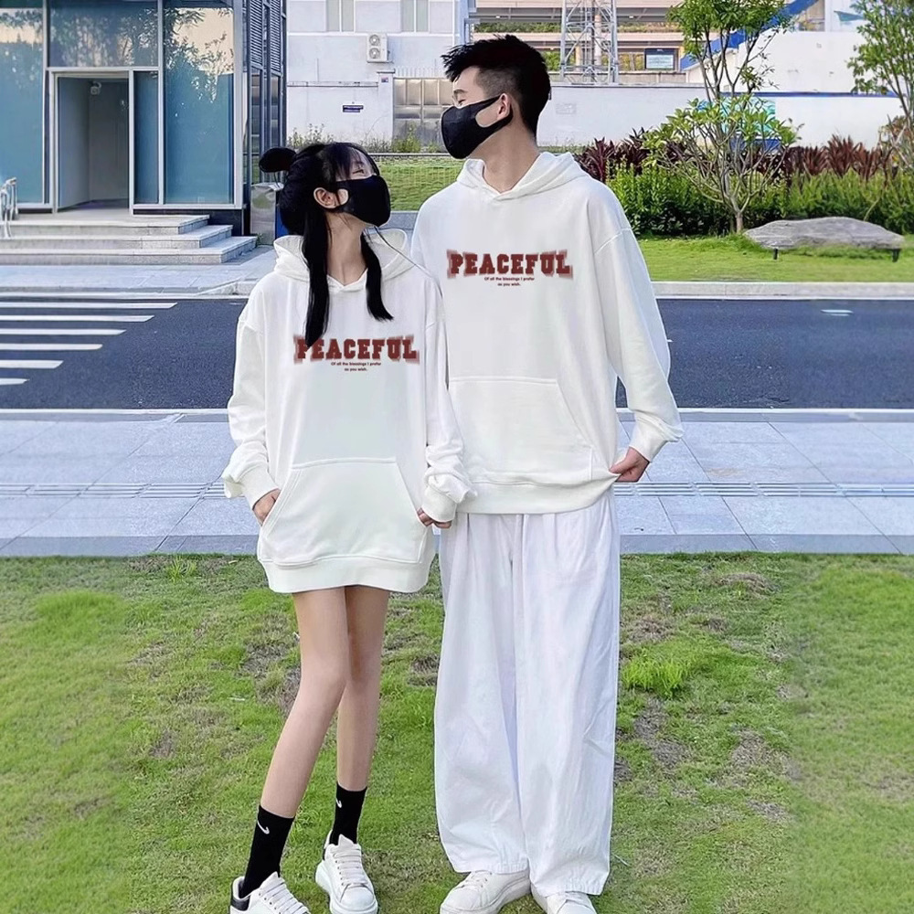 하이 엔드 남성과 여성의 긴팔 INS 스타일 탑 스페셜 커플 의류 가을과 겨울 기모 후드 스웨트 패션 브랜드 클래스 의류