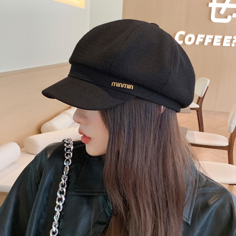 El otoño y el Invierno nueva carta octogonal sombrero de estilo Japonés artístico retro versátil pintor boina grande circunferencia la cabeza tapa enarbolada