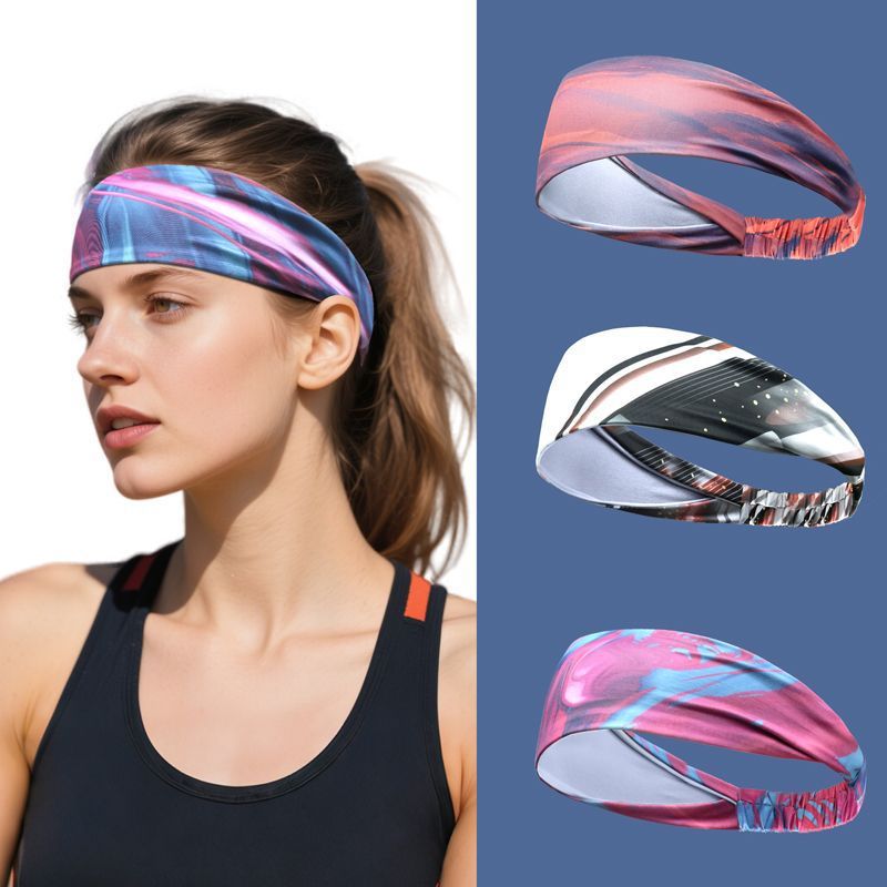 Sports Antiperspirant Headband for Men and Women, Breathable Fitness Yoga Running Sweat-Absorbent Headband Basketball Sweat-Guided Hair Bandana