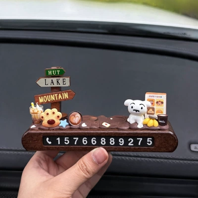 Moving Phone Plate with Doll – Nömrəli dayanma kartı - no-4-cream-parking-sign-material-kit-note-finished-product-will-be-shipped-by-default