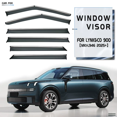 900 Window Visor, Rain shield - standard-packaging-without-logo-6pcslynk-co-900mk1-l946-2025pcwith-bright-stripsrain-shield