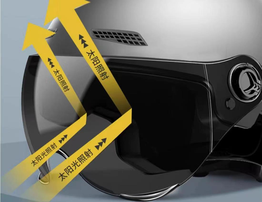 Applicable to the new national standard four seasons general electric car motorcycle men's helmet women's summer sunscreen adjustable half helmet