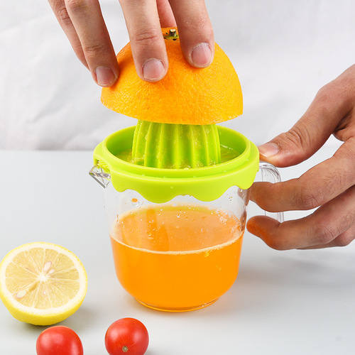 Multifunctional Lemon Manual Juicer with Measuring Cup, Household Kitchen Orange Fruit Squeezer Juicer