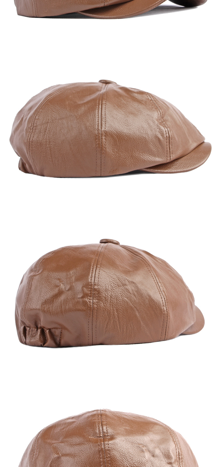 Cappelli unisex Berretto casual da uomo e da donna in pelle PU Cappello ottagonale retrò Cappello da giornalaio di tendenza_voghion.com
