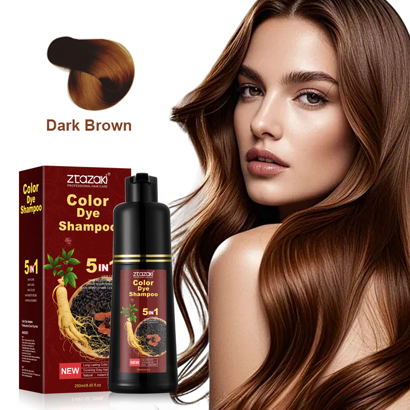 To beautiful 250ml a color hair dye plant a black shampoo cover white shampoo five-in-one hair dye cream