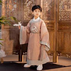 儿童汉服男童古装小怀瑜中国风改良少爷服宋制圆领袍春秋款演出服