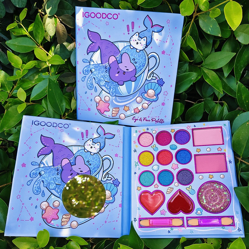 Cross-Border Export New 14-Color Eyeshadow Palette Pearlescent Matte Glitter Sequin Makeup Palette Stage Makeup Cos Palette