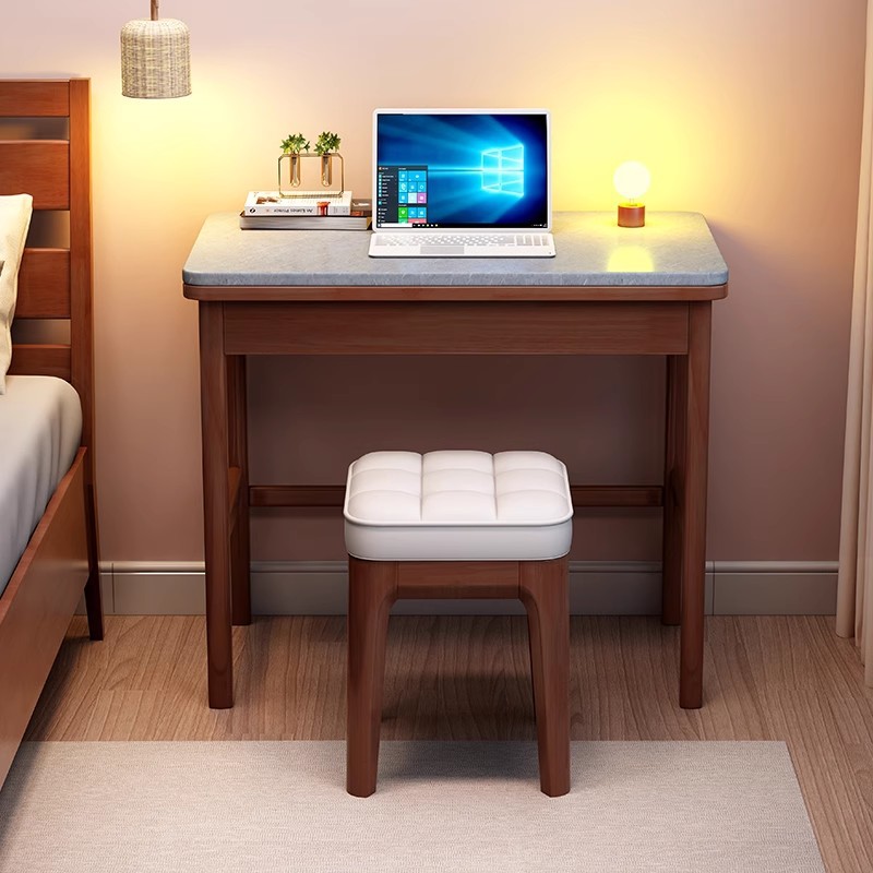 輕奢岩板書桌家用學習寫字桌小戶型臥室簡約現代筆記本辦公電腦桌