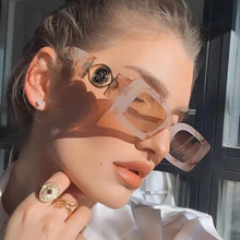歐美新款時尚小框方形ins網紅風女款太陽眼鏡墨鏡高級感流行跨境