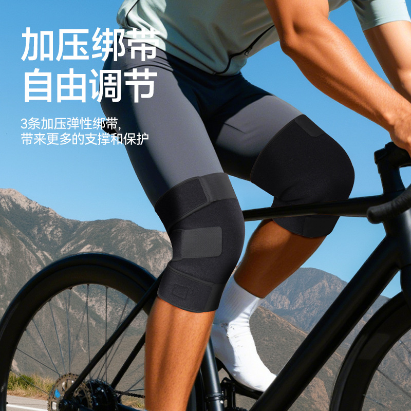 Rodillas calientes para rodillas de bicicleta, cinturón deportivo de carretera ajustable rodillas para hombres y mujeres venta en caliente transfronteriza