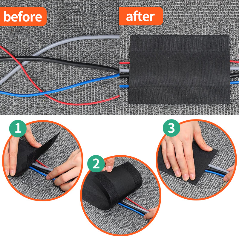 Alfombra de alambre cubierta protectora piso abierto velcro Almacenamiento y acabado cordón alfombra etiqueta fija