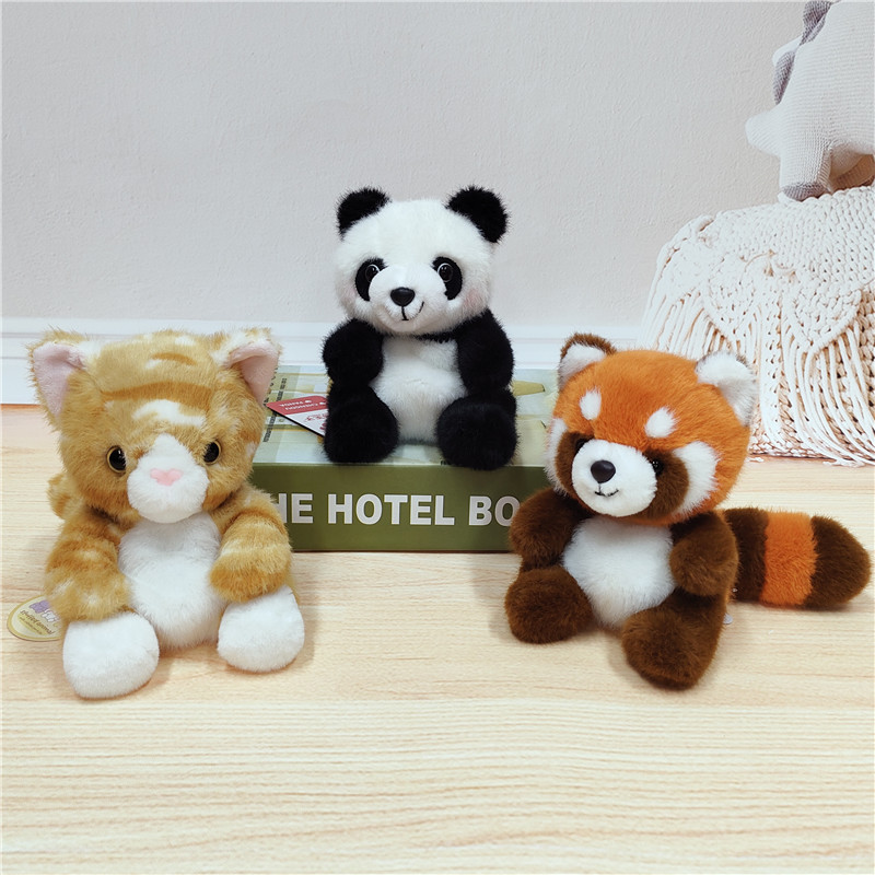 Stress Relief Palm Treasure Bean Bag Doll Little Elephant Desk Companion Panda Plush Toy Soft Cute Raccoon Stuffed Doll Children's Toy