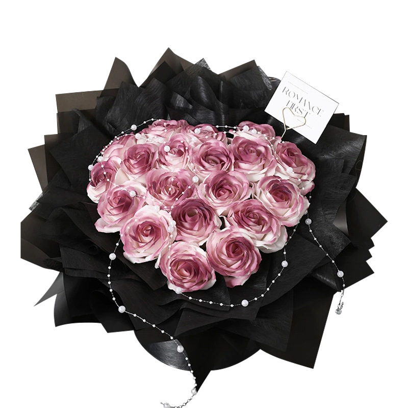 Festivalgeschenke Weihnachten Valentinstagsgeschenk Luxus-Seifenblumenstrauß Geburtstagsgeschenk für Mädchen Ewige Rose und Pflaumenmarmelade Blumenstrauß Geschenk_voghion.com