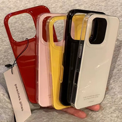 高级感简约纯色爆款支架适用iPhone16promax苹果15手机壳14新款13