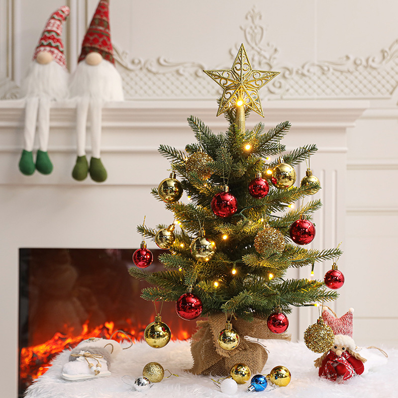 Decoraciones de escritorio transfronterizas para árboles de Navidad brillante Fiesta de Navidad Decoración de escritorio de hotel Decoración de árbol de Navidad