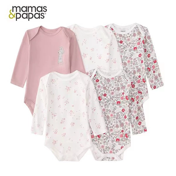 Мама и папа Мamas&papas производитель весна, осень и лето чистый хлопок детская одежда с длинным рукавом и коротким рукавом треугольник хамер 5 предметов сумка