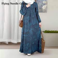 Bohemian Maxi Dress With Ethnic Print – Flowy Polyester Blend, Round Neck, 3/4 Sleeves (Sizes S-5XL, 5 Nature-Inspired Colors)_ecoleips.com
