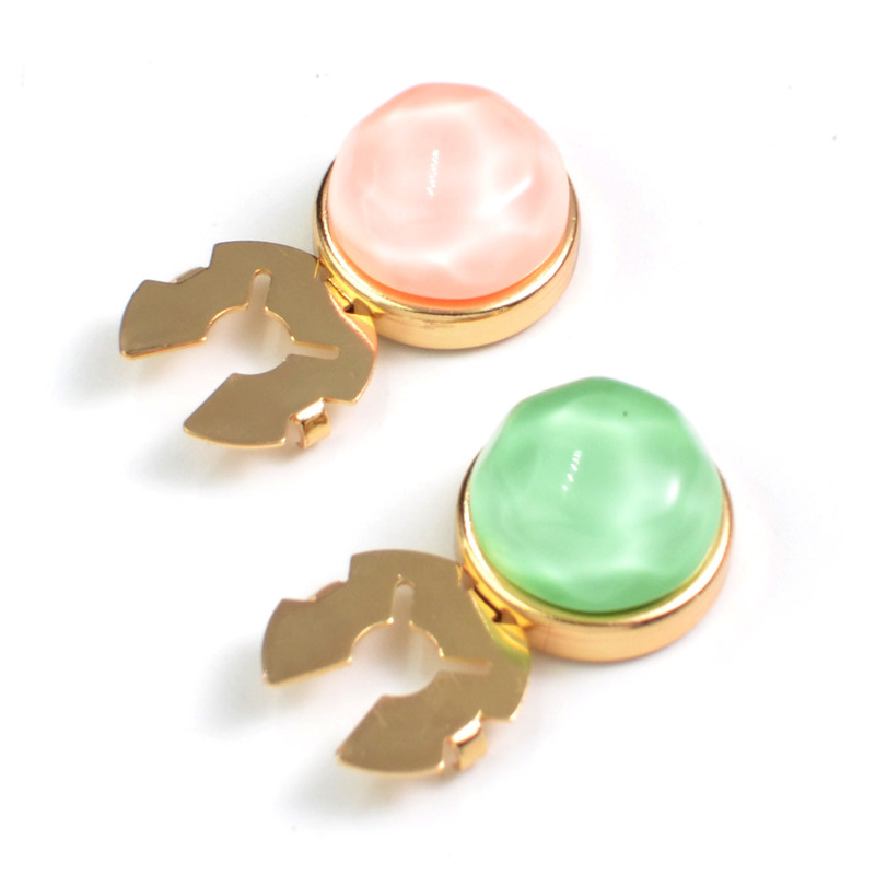 button cover 时尚彩色水波纹衬衣袖扣纽扣盖领扣钻饰扣纽扣套|undefined