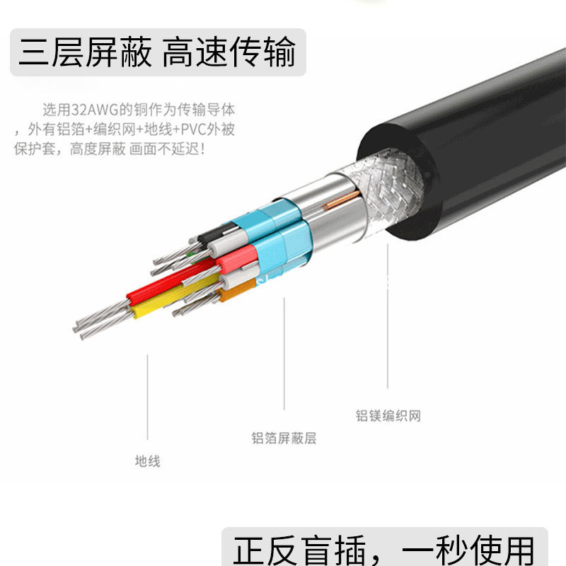 Type-C双头.type-c公对公ctoc数据线支持视频传输USB3.1 ,16芯,4k-阿里巴巴