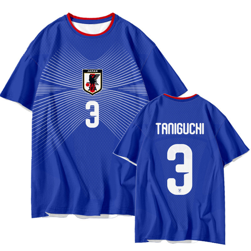 2026 World Cup Japan Team Player Edition Football Clothing Quick-Dry Short-Sleeve T-Shirt for Men and Women Ice Silk Fan Half-Sleeve Shirt