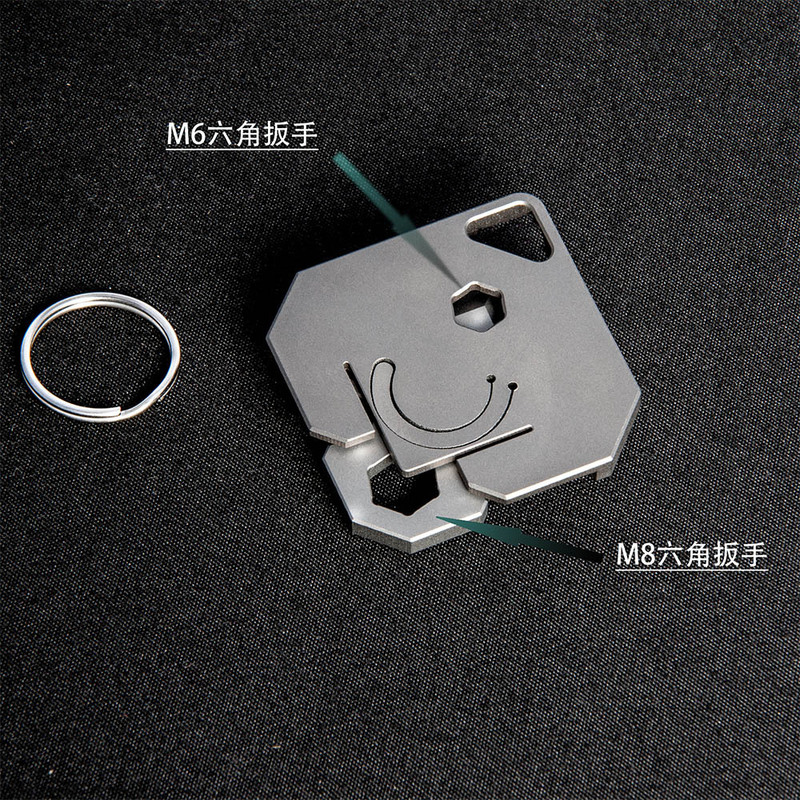 チタン合金多機能ハート型ツールドライバーヘッド六角レンチパーソナライズされたキーホルダーペンダント緊急ナイフ|undefined