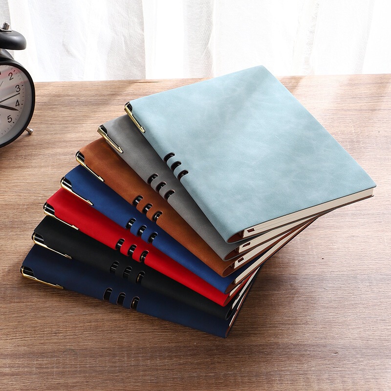 Simple Pen-Insertable A5 Notebook for Business Office and Corporate Meeting Notes, Pu Soft Leather Notebook with Logo Simple Pen-Insertable A5 Notebook for Business Office and Corporate Meeting Notes, Pu Soft Leather Notebook with Logo