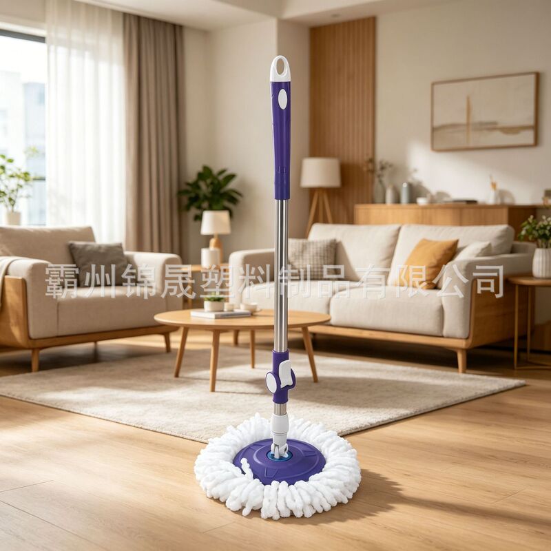 New Model Lazy Mop, Rotating Mop for Home Use, Cotton Thread Absorbent Mop with Bucket, One-Step Cleaning, Factory Wholesale, Dropshipping