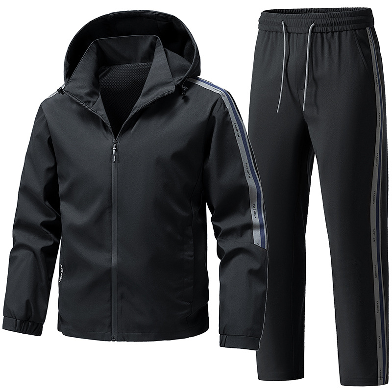 Primavera y otoño nuevo hombre traje deportivo casual cardigan transpirable abrigo pantalones casuales de dos piezas estilo coreano image 3