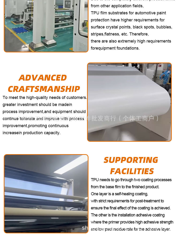 XPU Car Invisible Protective Film TPU Self-Healing Full Car Paint Protection Film Anti-Scratch Transparent Full Body Film