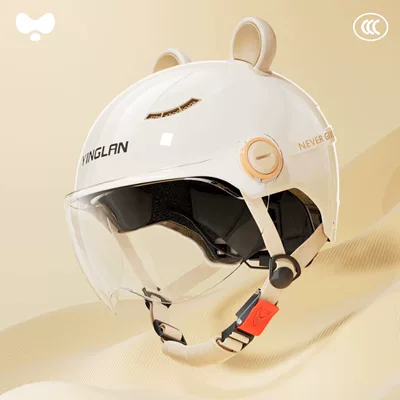 Visors for Men and Women, 3C | Motosiklet kaskı (dəbilqə) - ceramic-white-ear-style-single-lens-transparent-short-lens