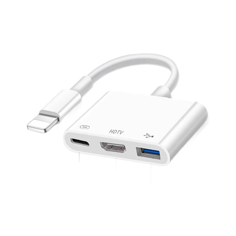 Применимо к Apple iPhone, подключение HDMI к ТВ через OTG три-в-одном USB 3.0