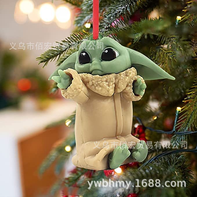 Nuevo producto transfronterizo Decoración de Navidad Baby Y-oda Baby Yoda Decoraciones de Navidad