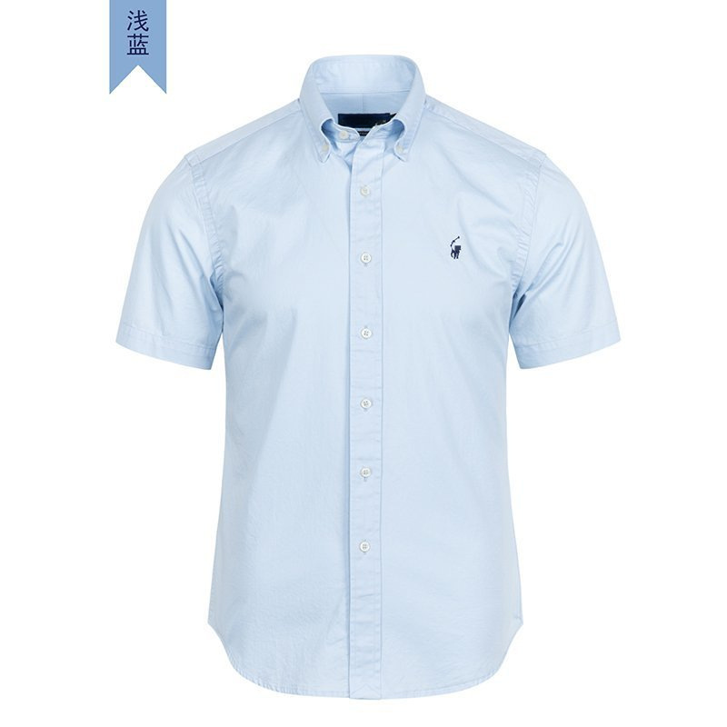 Camiseta de solapa bordada estándar de caballo RL de verano Camiseta POLO de hombre transfronterizo Camisa de negocios de manga corta de comercio exterior